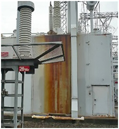 Photo: Oil leakage from transformer
