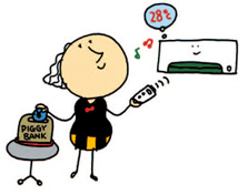 Decreasing the strength of your air-conditioner even a little can reduce power consumption.