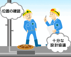 1. 設計時には位置確認を行って下さい。
