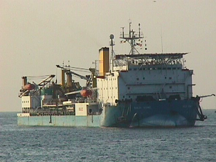 海底ケーブル布設専用船「ジュリオ・ベルネ号」（建設当時写真）