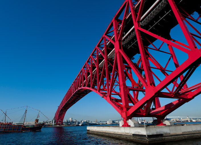 大阪港と南港を結ぶ港大橋
